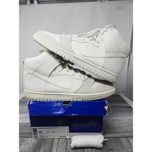 Nike SB Dunk High Pro Metallic Summit White 305050-110 Men's Size 13